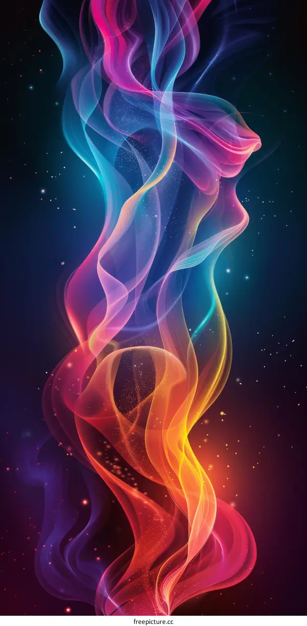 Abstract Colorful Smoke Design