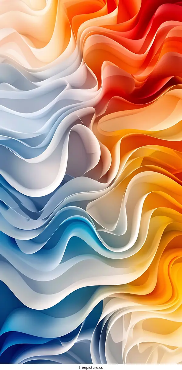 Abstract Colorful Waves Pattern Background