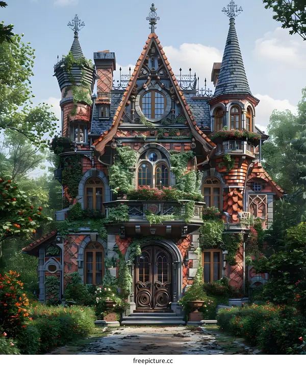 fantasy house with a lot of decorations