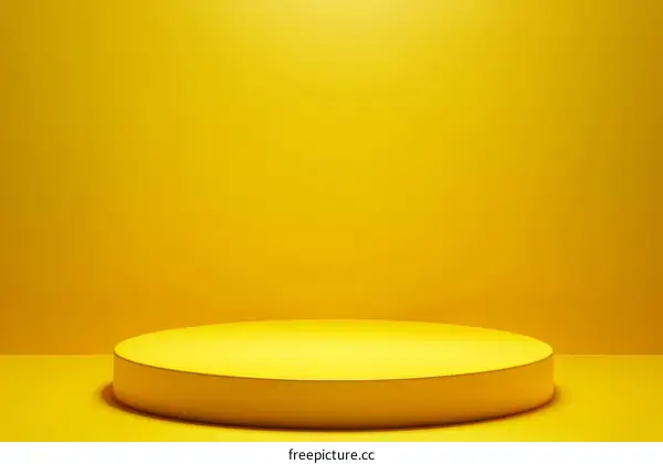 Yellow Minimalist Product Display Stage