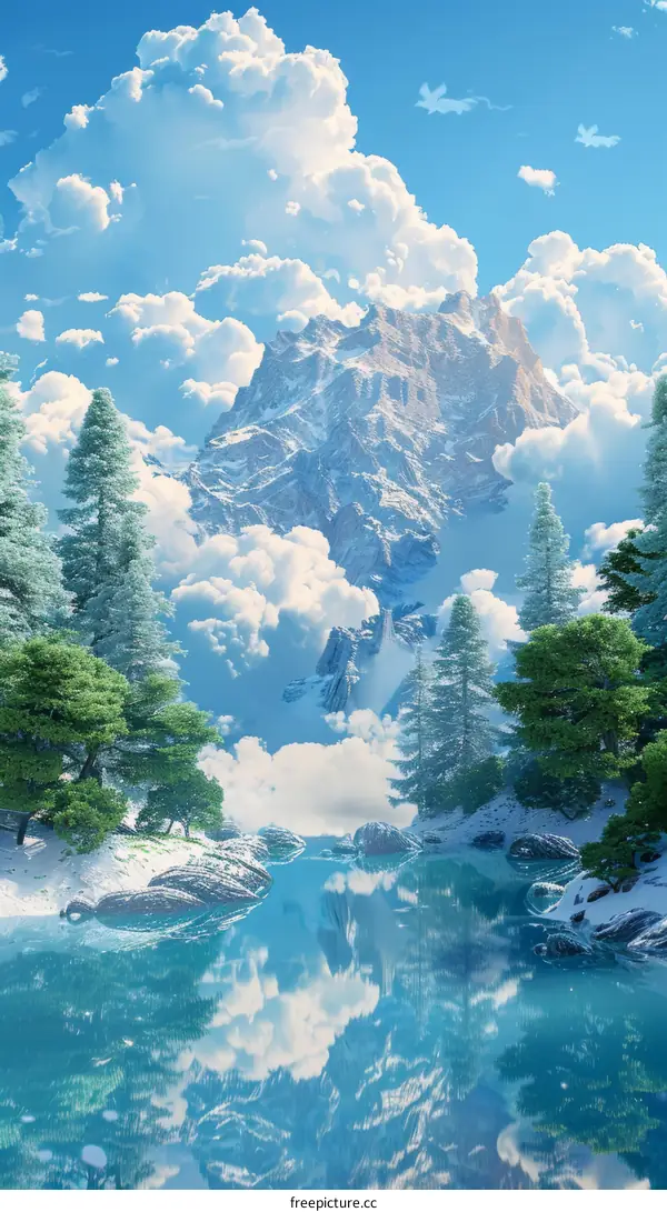 Stunning Mountain Scenery Reflection