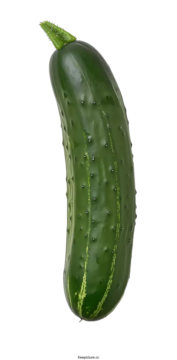 [Transparent Background PNG]Fresh Green Cucumber Isolated on White Background