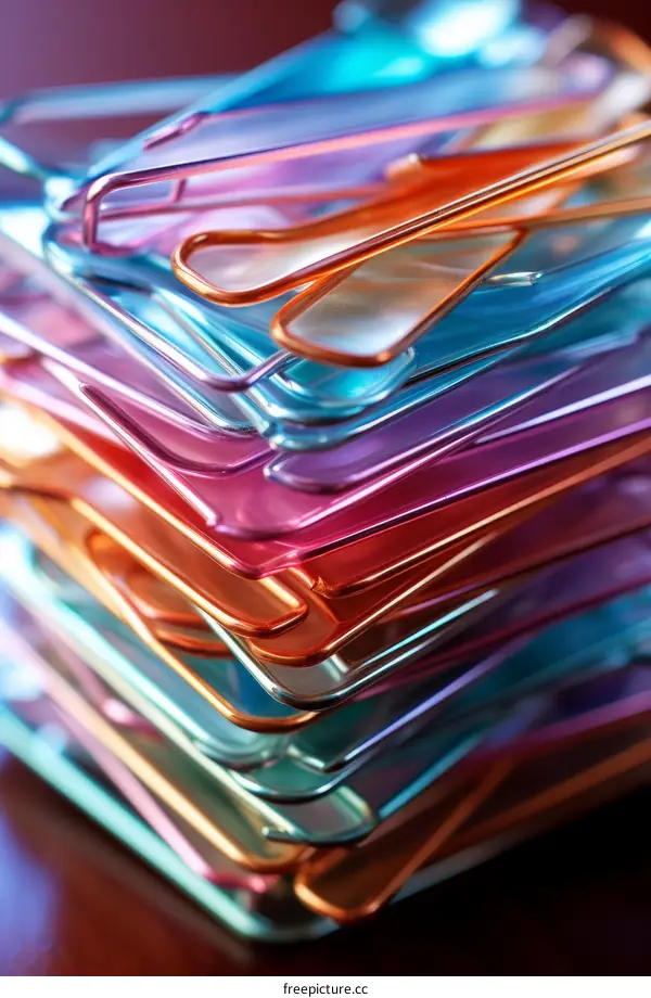 Colorful Plastic Trays Stacked for Organization