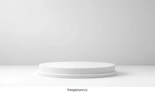 White Minimalist Product Display Stand