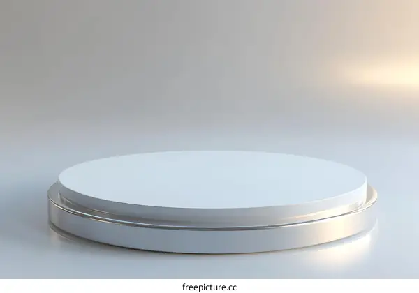 Abstract Minimalist White and Silver Product Display