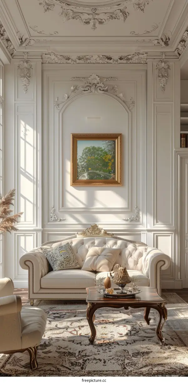 Elegant Vintage Living Room Interior Design