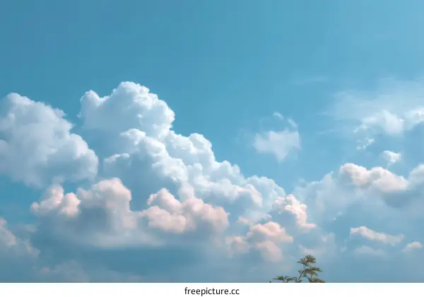 Stunning Sky with Fluffy Clouds