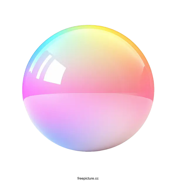 [Transparent Background PNG]Rainbow Sphere Illustration