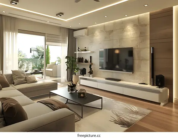 Modern minimalist living room