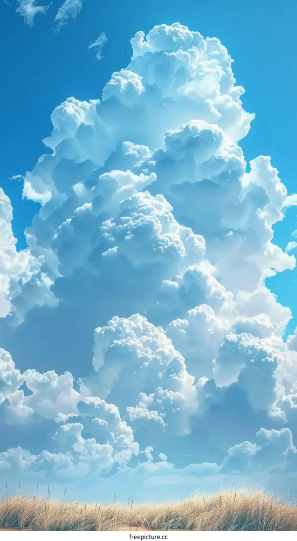 white clouds in the blue sky