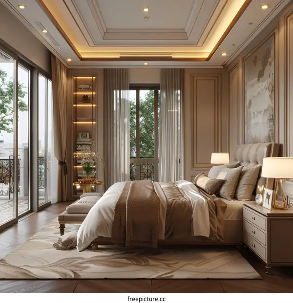 Luxury Bedroom Interior Design Illustration