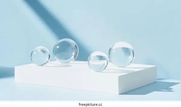 Transparent Glass Sphere Display