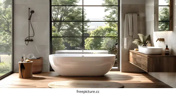 Modern and simple style bathroom