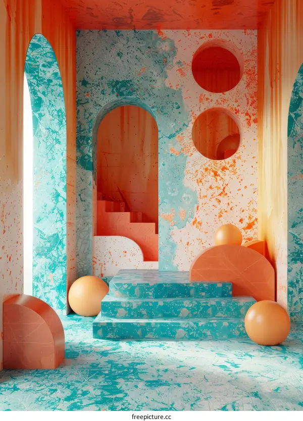 Abstract Colorful Modern Interior Design