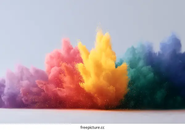 Colorful Powder Explosion Abstract Background