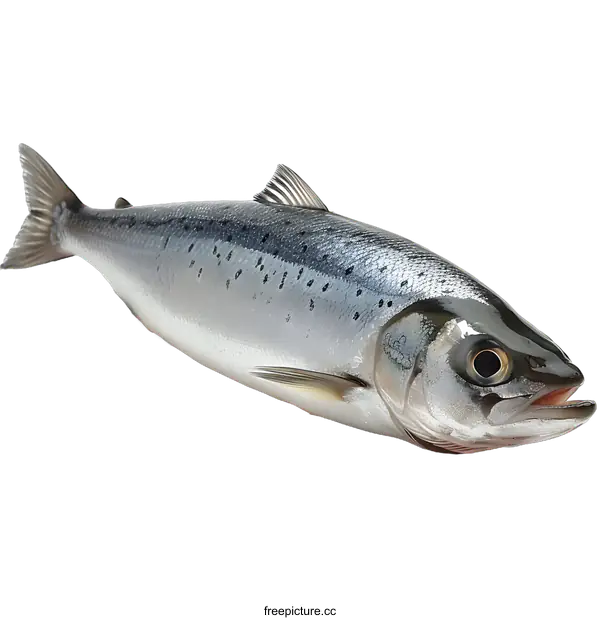 [Transparent Background PNG]Isolated Silver Salmon