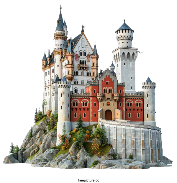 [Transparent Background PNG]Castle Fantasy Illustration