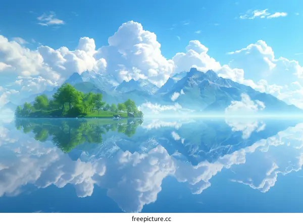 Water Reflecting Mountains: A Chinese Landscape Painting