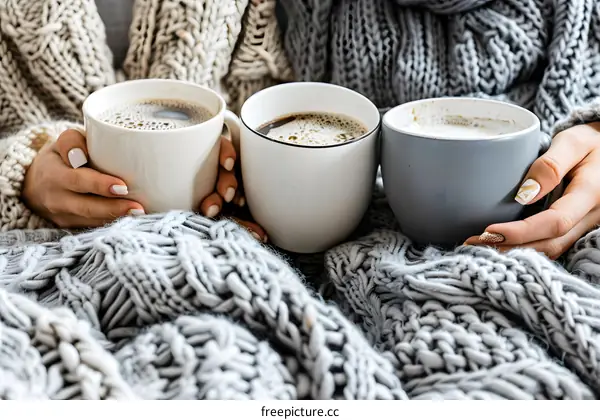 Cozy Winter Morning with Coffee and Friends