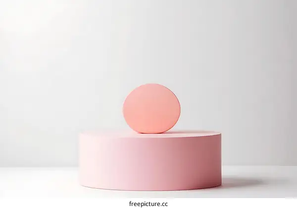 Pink Geometric Display Platform