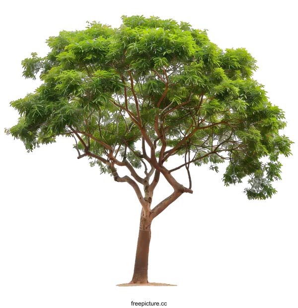 [Transparent Background PNG]Green Tree Isolated on White Background