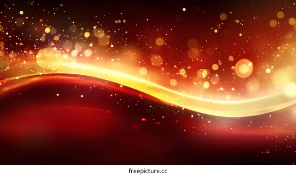 Abstract Festive Gold Wave Background