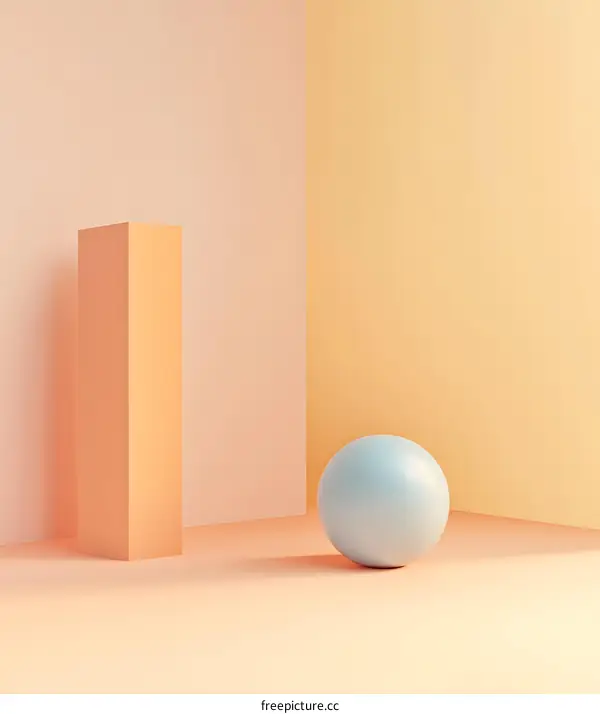 Abstract Minimalist Geometric Shapes Render Background