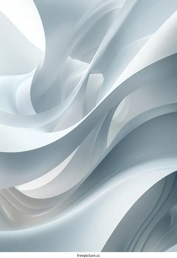 White 3D Abstract Curvature