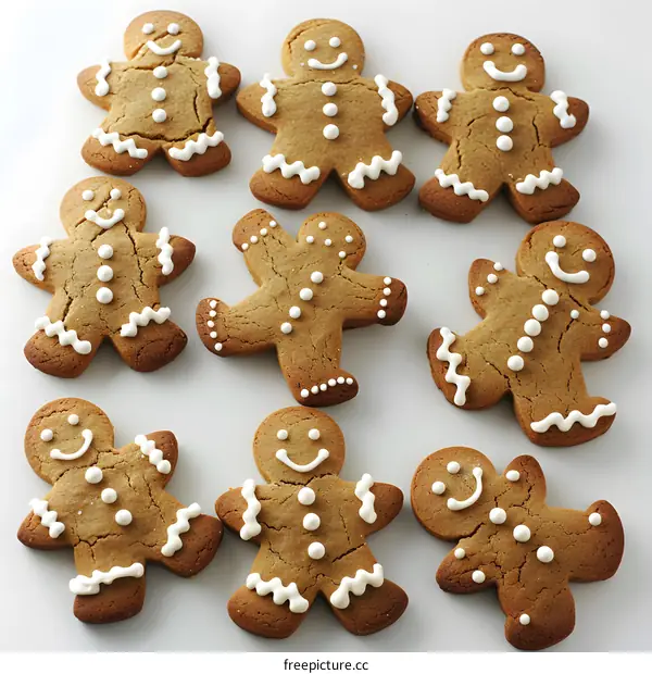A plate of gingerbread cookies