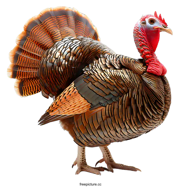 [Transparent Background PNG]A Thanksgiving turkey