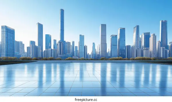 Modern City Skyline Panoramic View