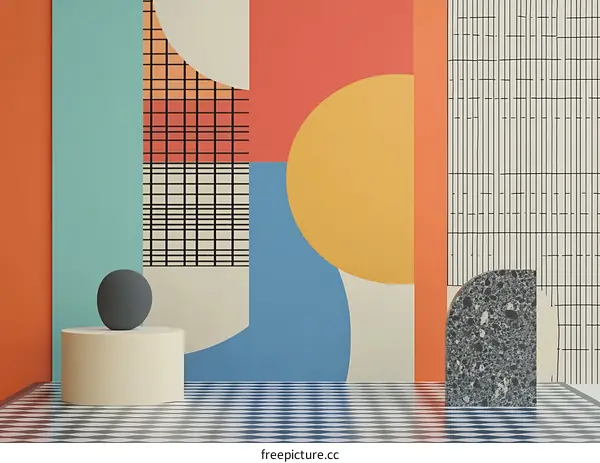 Abstract Geometric Shapes Design Background