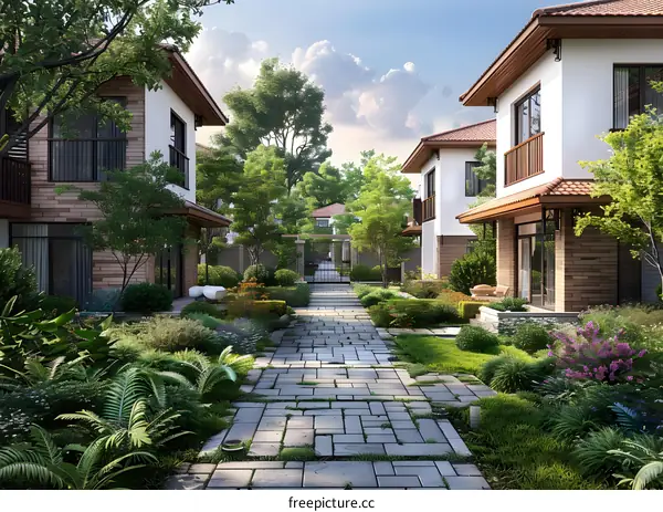 Courtyard of a residential area