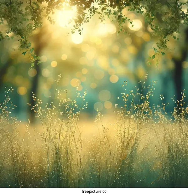 Field of wheat in the morning sun