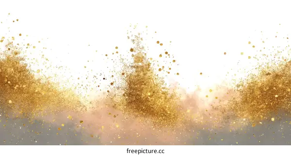Abstract Golden Glitter Explosion Background Design