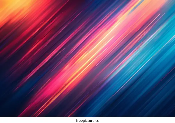 Colorful Light Trails on a Dark Canvas