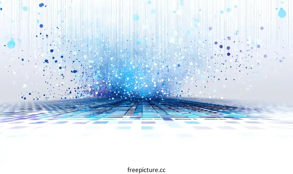 Abstract Digital Data Flow Illustration