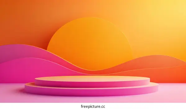 Colorful Abstract Minimalist Product Display