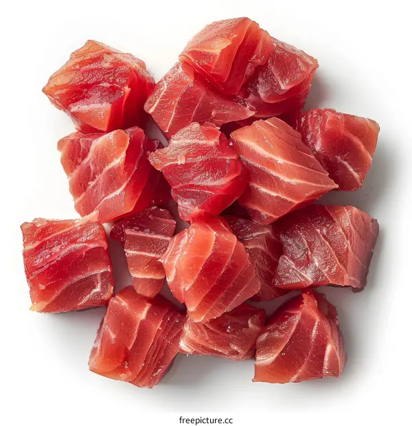 diced raw tuna