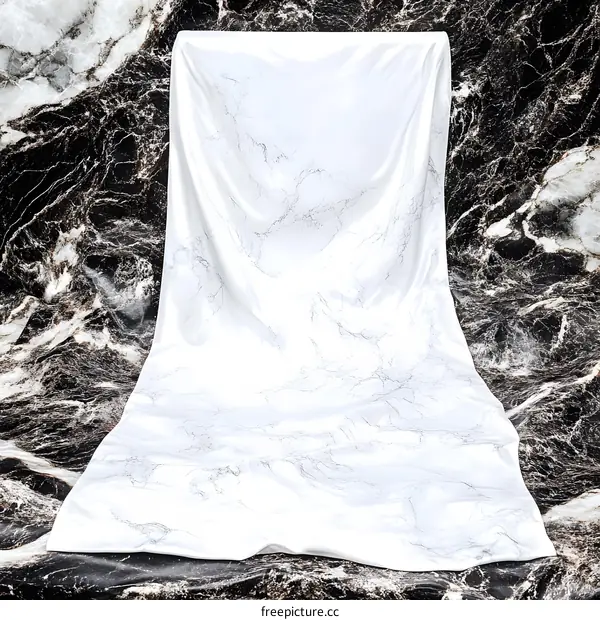 White Marble Fabric Backdrop for Photography