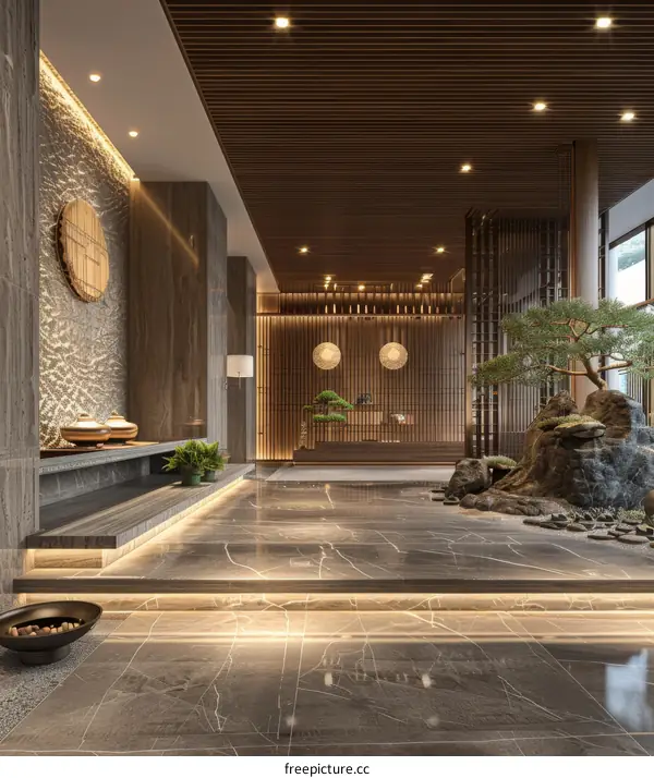 Modern Hotel Lobby: Luxurious and Comfortable Design