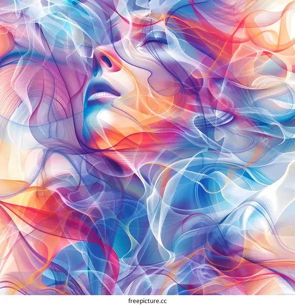 Colorful abstract face