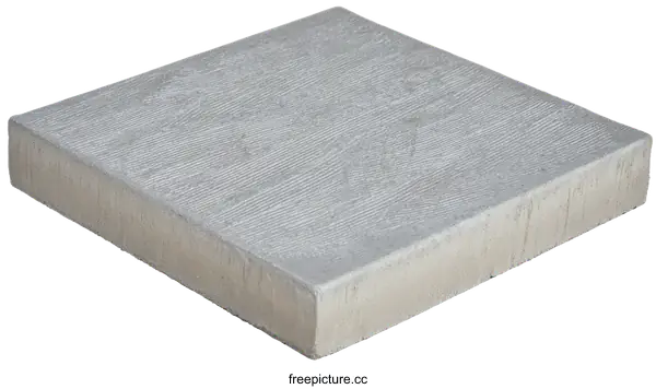[Transparent Background PNG]Gray Square Paver with Wood Grain Texture