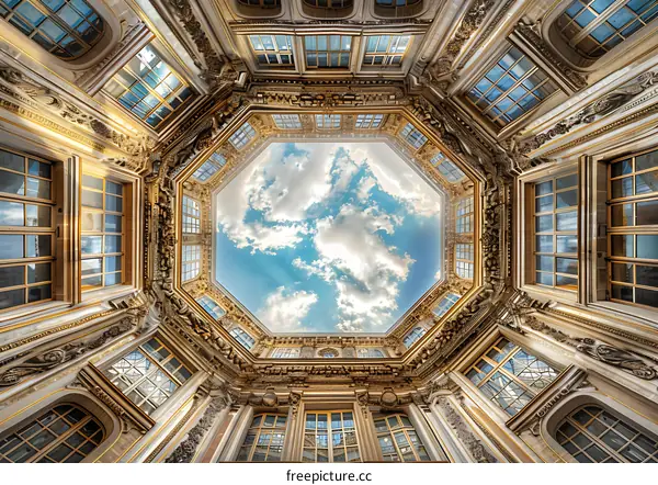 Octagonal Skylight in a Classic European Building