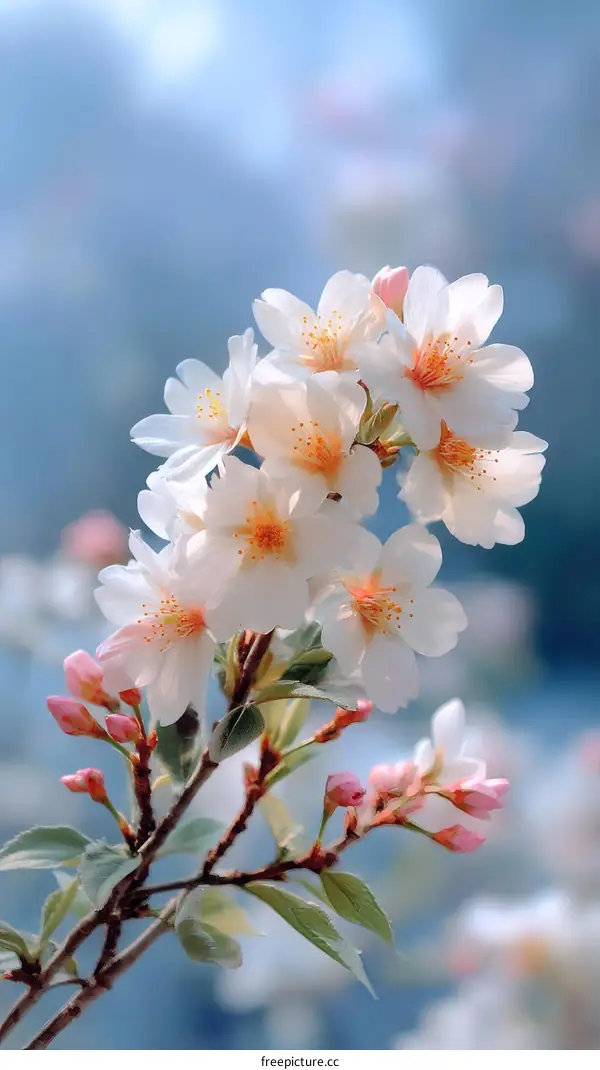 Beautiful Spring Cherry Blossom in Soft Focus