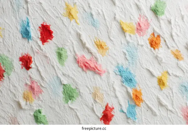 Abstract Colorful Splashes on Textured Surface
