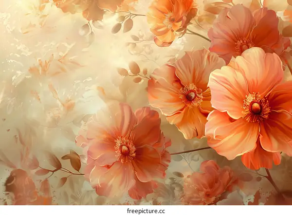 Hand-painted flowers