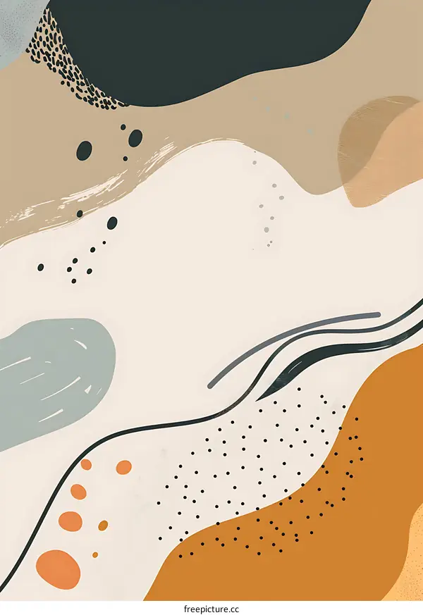 Abstract Shapes and Patterns in Warm Colors