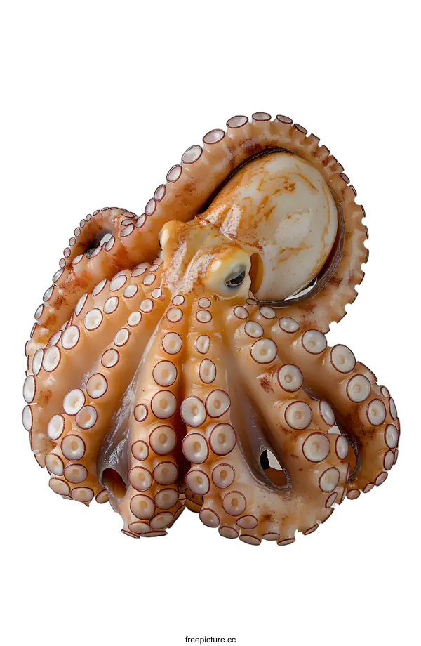 [Transparent Background PNG]Fresh Octopus on White Background