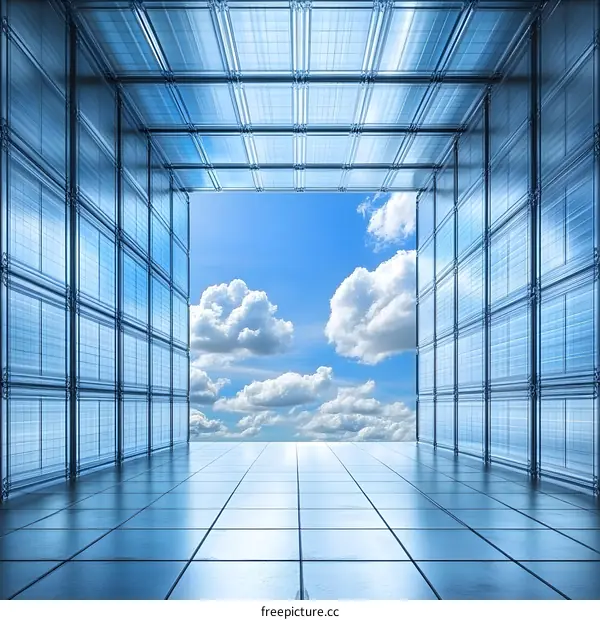 Glass Walls With Sky View